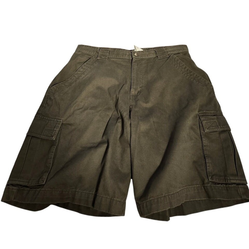 Columbia Sportswear Mens Cargo Shorts 36 Green Cotton Utility Hiking Outdoor 790